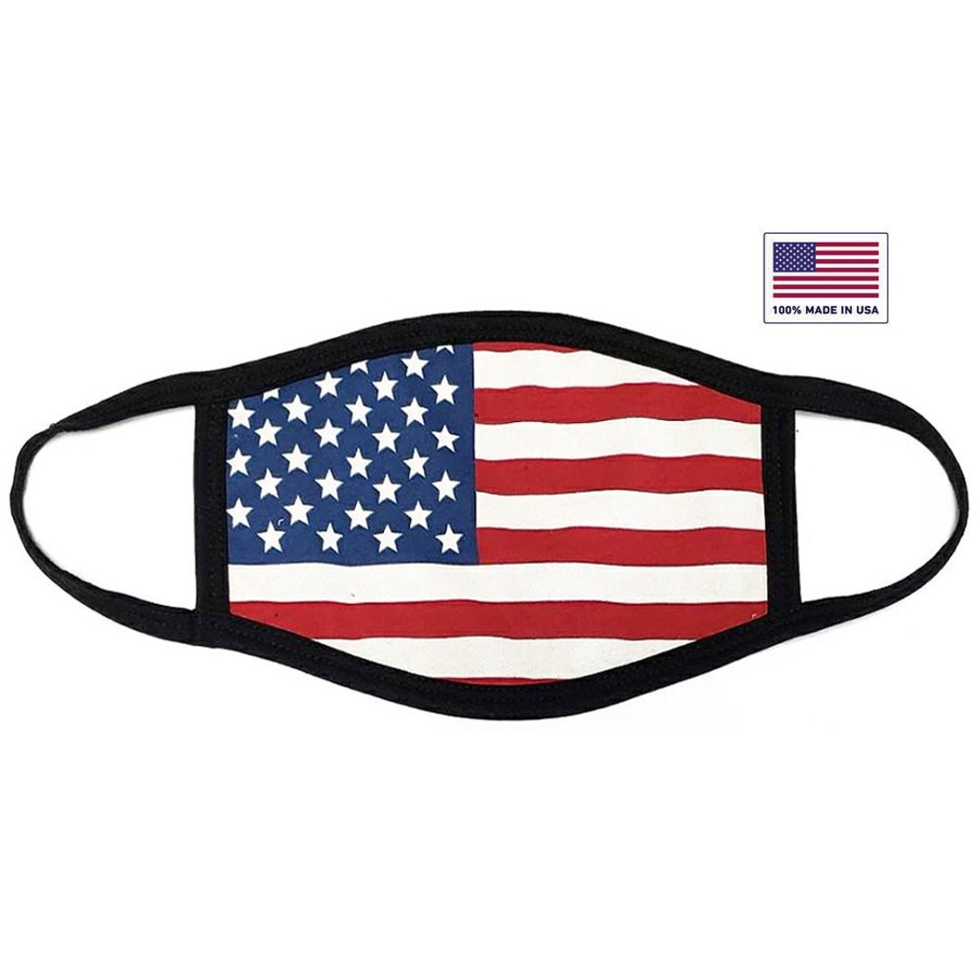American Flag Face Mask USA Flag Face Mask Made in the USA Etsy