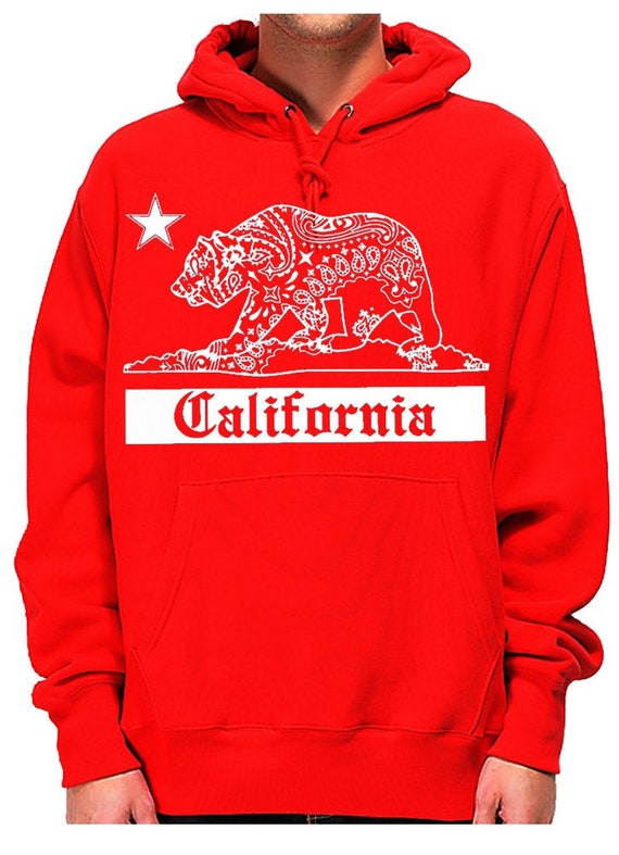 bandana hoodie red
