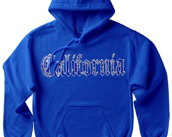 Men's Royal Blue Bandana California Hoodie Crenshaw - Etsy Canada