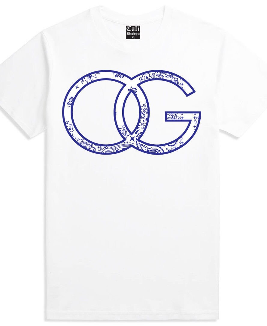 Blue Bandana OG Gangster T Shirt Street 
