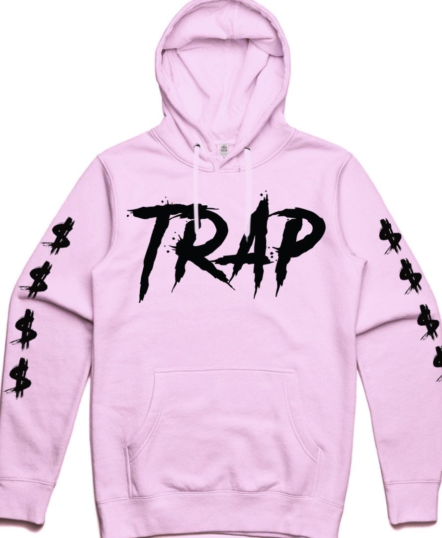 Men's Pink Trap Hoodie Dollar Signs Light Pink Trap - Etsy Singapore
