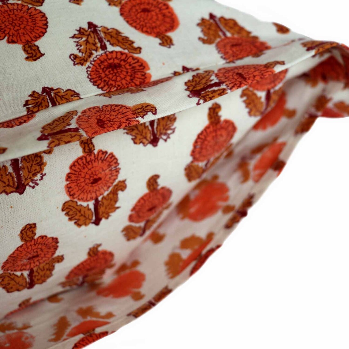 Marigold flower print pillow shams with envelope closures. Etsy
