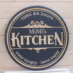 Personalized Kitchen Sign, Kitchen Signs, CARVED Signs, Wedding Gift ...