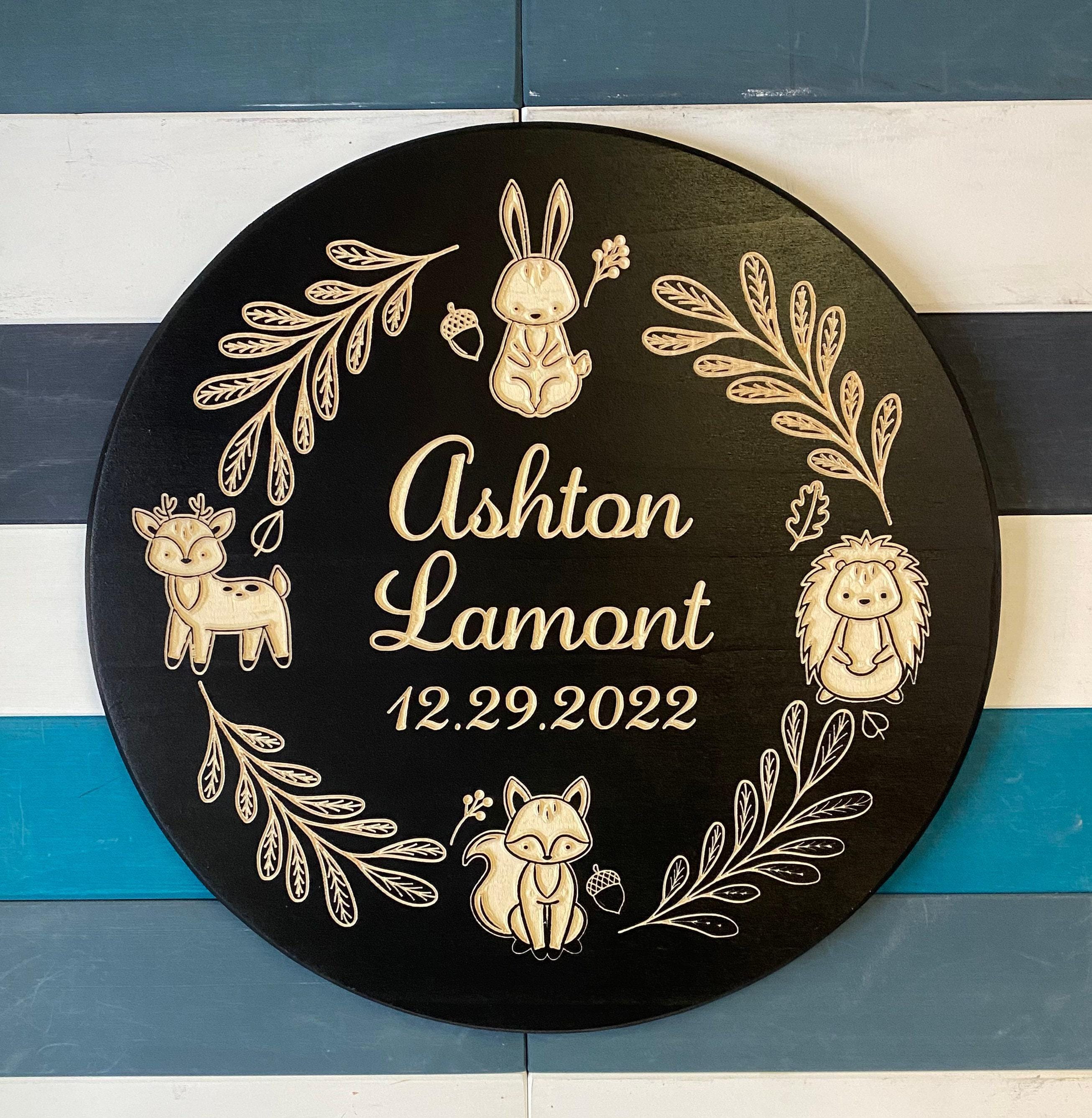 Personalized Baby Name Sign: Forest Animal Nursery Decor - Etsy