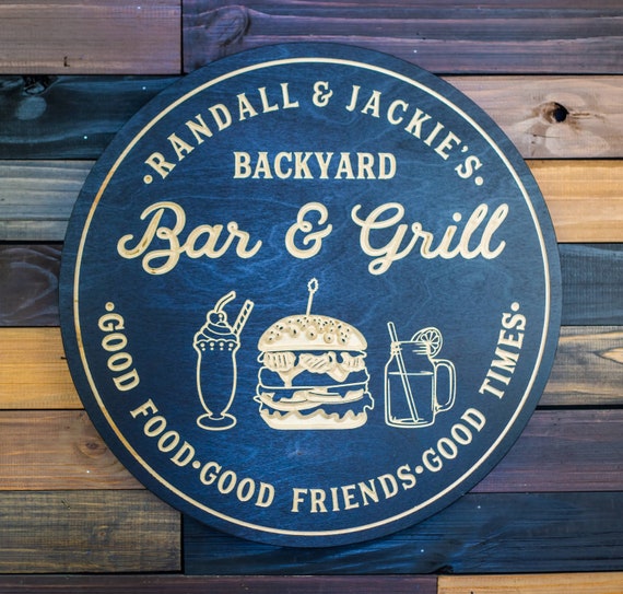 Grill Sign Bar Signs Personalized, Custom Wooden Bar Signs Australia