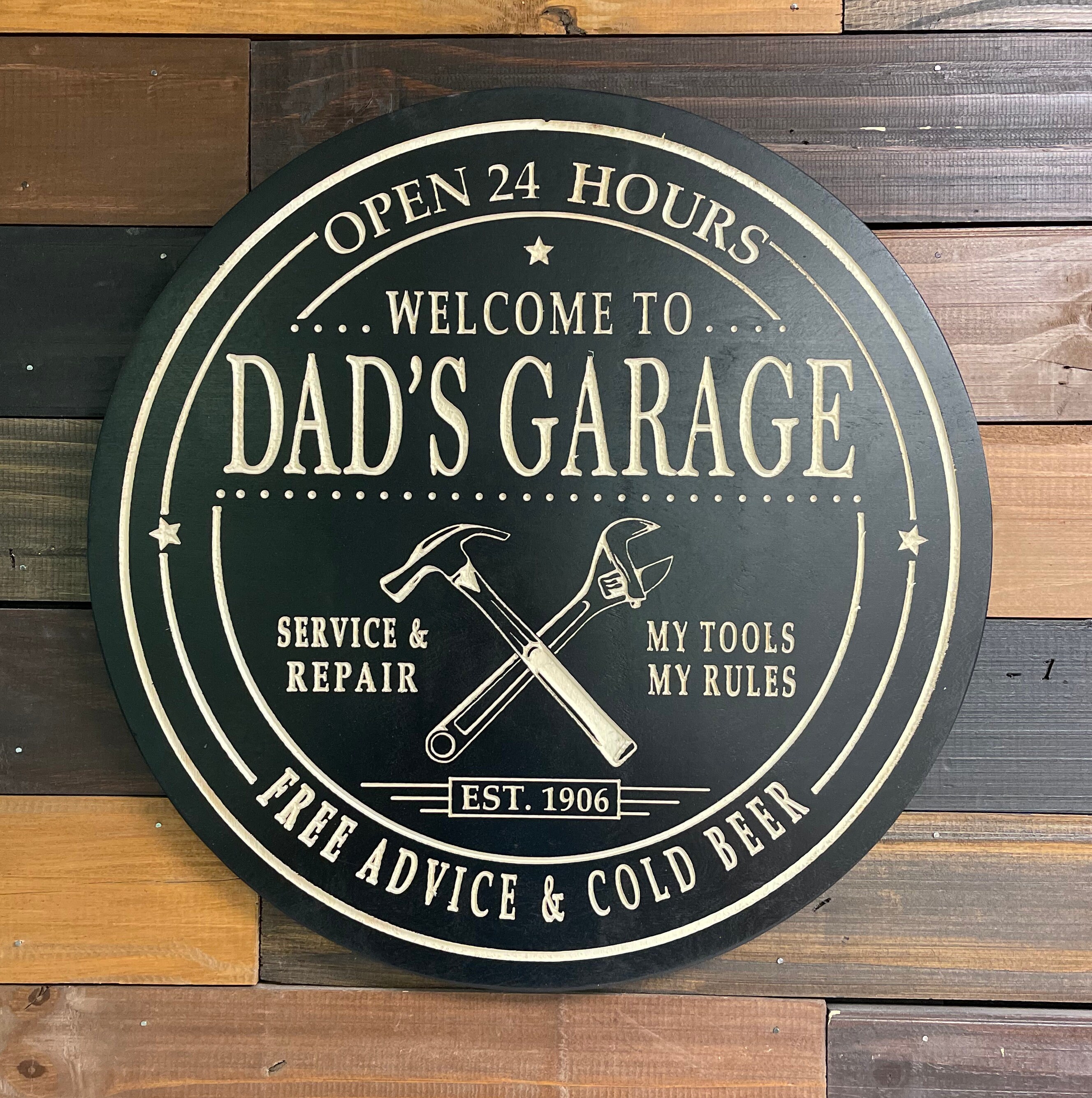 Tool Signs / Tool Rules / Garage Signs for Men / Garage Signs for him /  Gifts for Dad / Gifts for him / Metal Signs / Outdoor Signs / Tools