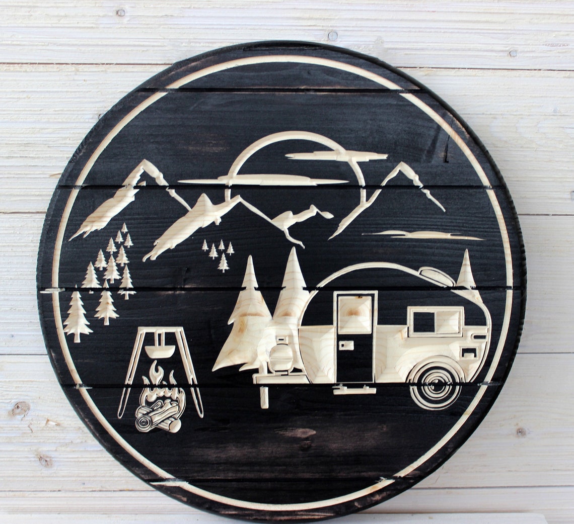 Camper Sign Carved Camper Sign Camper Decor Personalized Etsy