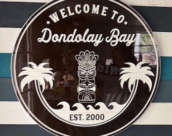 Custom Tiki Bar Sign: Weatherproof PVC, Personalized Beach Decor