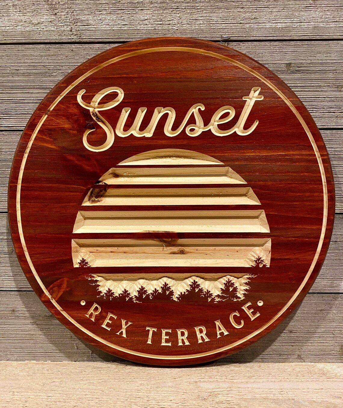 Personalized Sunset Sign Personalized Sign Carved Wood Etsy