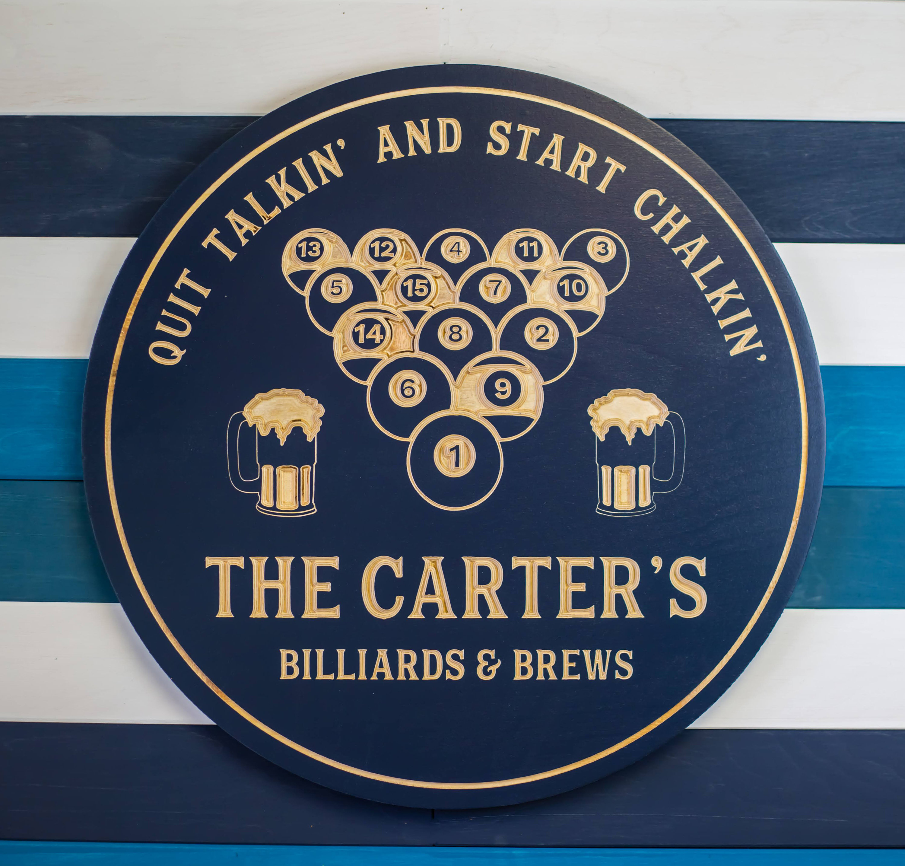 Billiard Sign Personalized Pool Sign Man Cave Carved Sign Etsy Australia