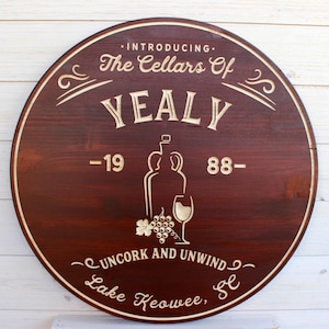 Wine Sign, Wine Decor, Personalized Wine Sign, Bar Sign, Wine Bar Signs, Birthday Gift, Personalized Gifts, Wine Gift,,  Gift