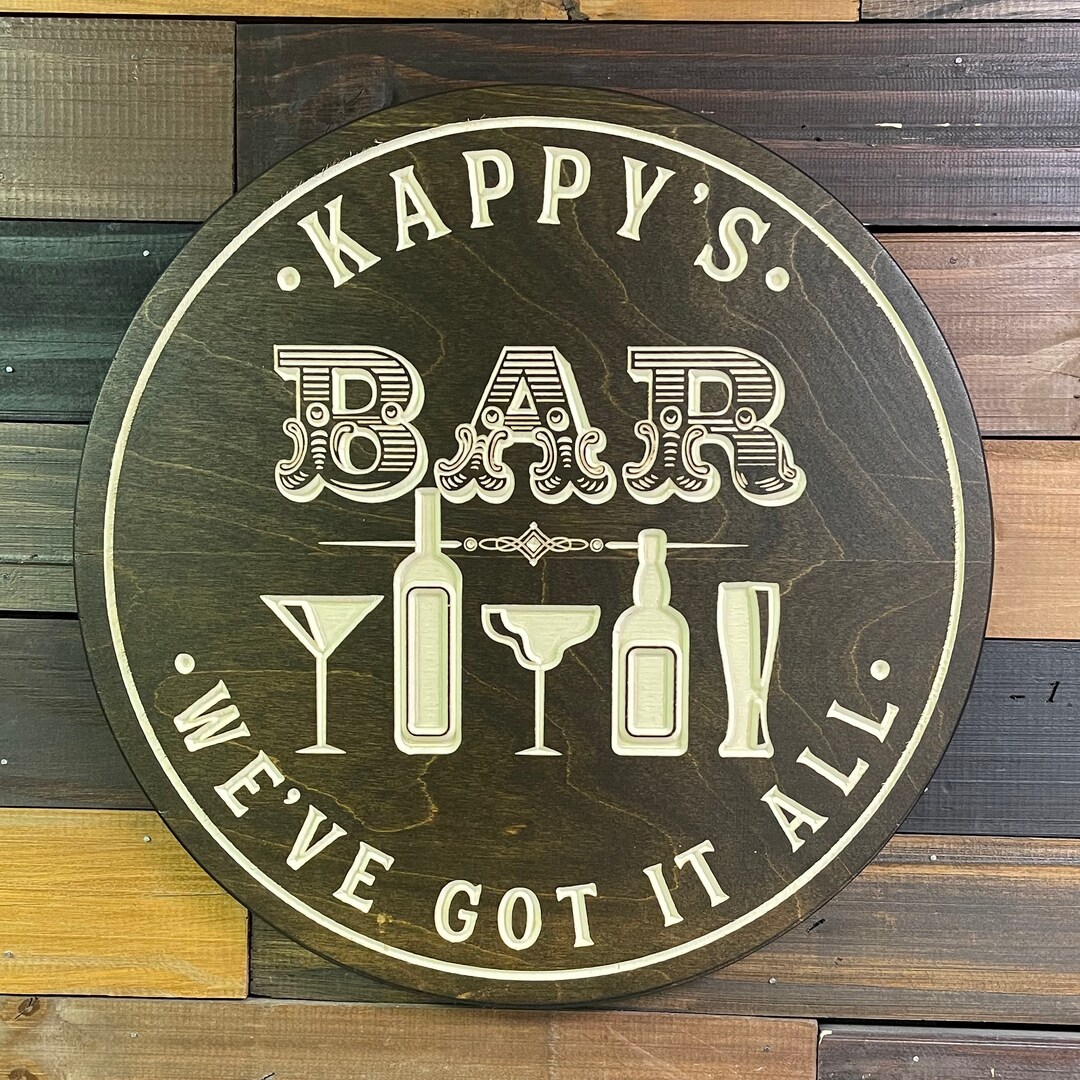 Custom Signs, Bar Signs, Personalized Signs, Basement Bar, Cocktail Bar