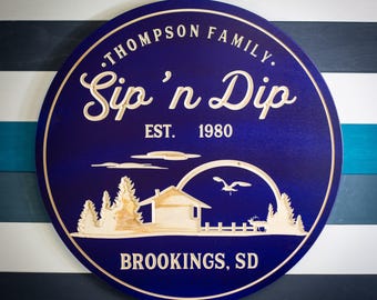 Personalized Hot Tub Sign: Custom Carved Wood Decor