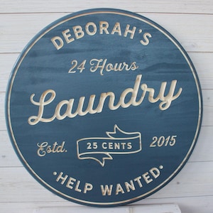 Personalized Laundry Room Sign: Custom Farmhouse Decor