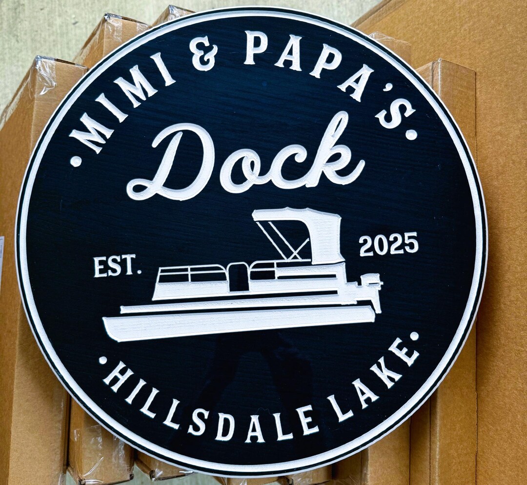Pontons Store Sign Personalized Pontoon Boat Sign: Carved Lake House Decor - Etsy