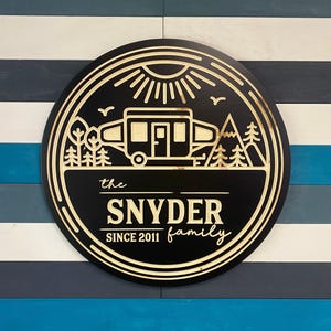 Personalized Camper Sign: Custom Carved Camping Decor