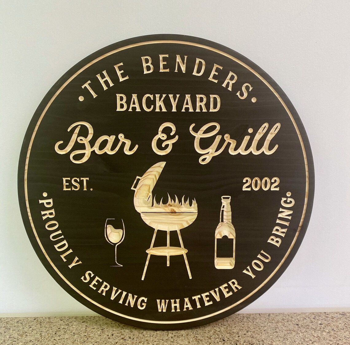 Bar & Grill Sign Bar Signs Personalized Bar Sign Custom Etsy