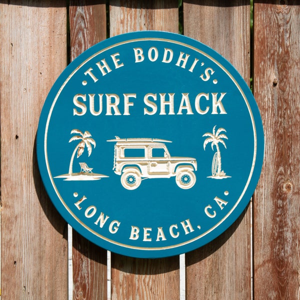 Surf Shack Sign, Personalized Surf Sign, Beach Bar Sign, Carved Signs, Pool Signs, Custom Signs, Bar Decor, Beach Sign,,  Gift