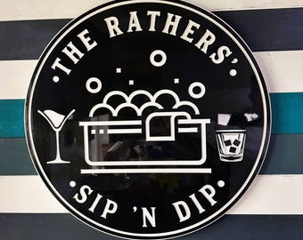 Custom Hot Tub Sign: Weatherproof PVC, Personalized Drink Decor