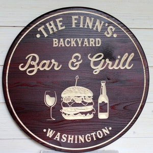 Jack's Bar and Grill Personalized Sign Man Cave Decor  Gift 106180055071 