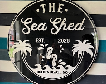 Personalized Flip Flop Sign: Weatherproof PVC Beach House Decor