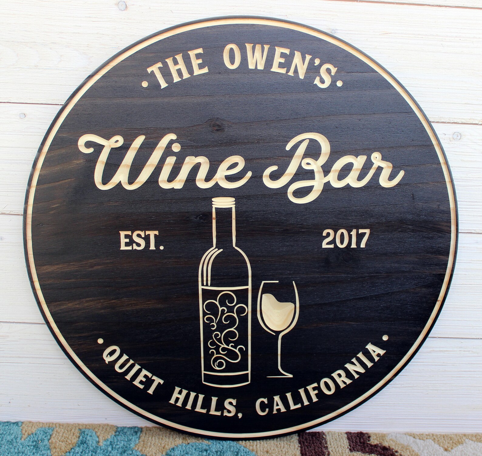 Wine Bar Sign Custom Wine Bar Personalized Wine Sign Wine Etsy