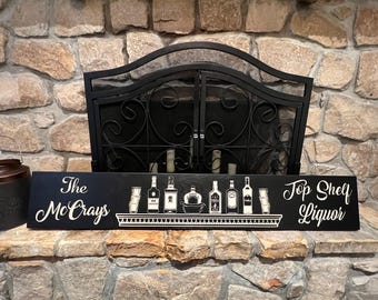 Personalized Bar Sign: Custom Home Bar Decor, Man Cave Gift