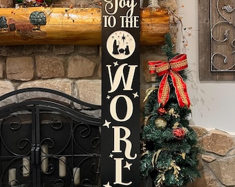 Joy to the World Front Porch Sign: Christmas Decor