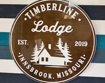 Personalized Cabin Sign: Weatherproof PVC Lodge Decor