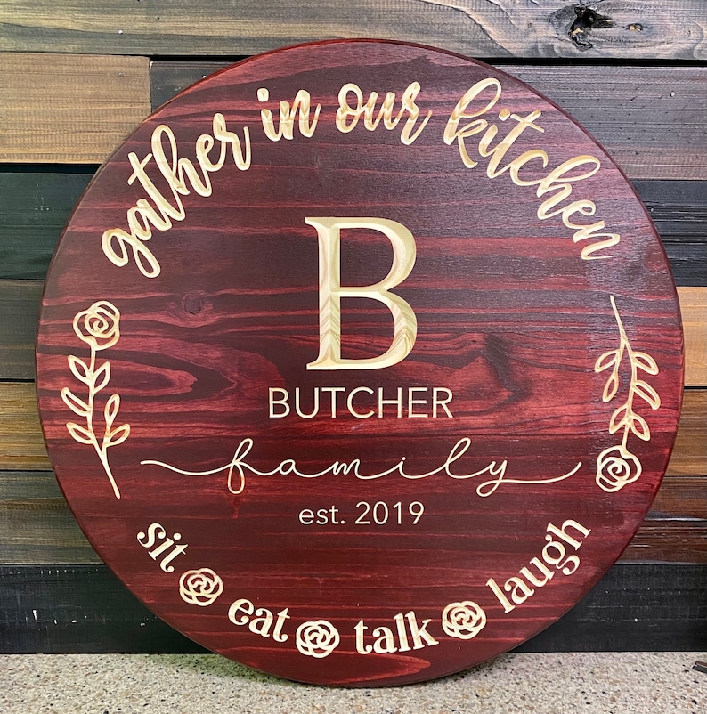 Personalized Kitchen Sign Kitchen Signs Carved Signs Etsy