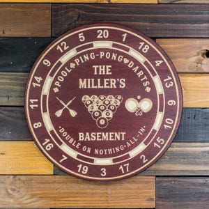 Personalized Game Room Sign: Custom Carved Wood or PVC