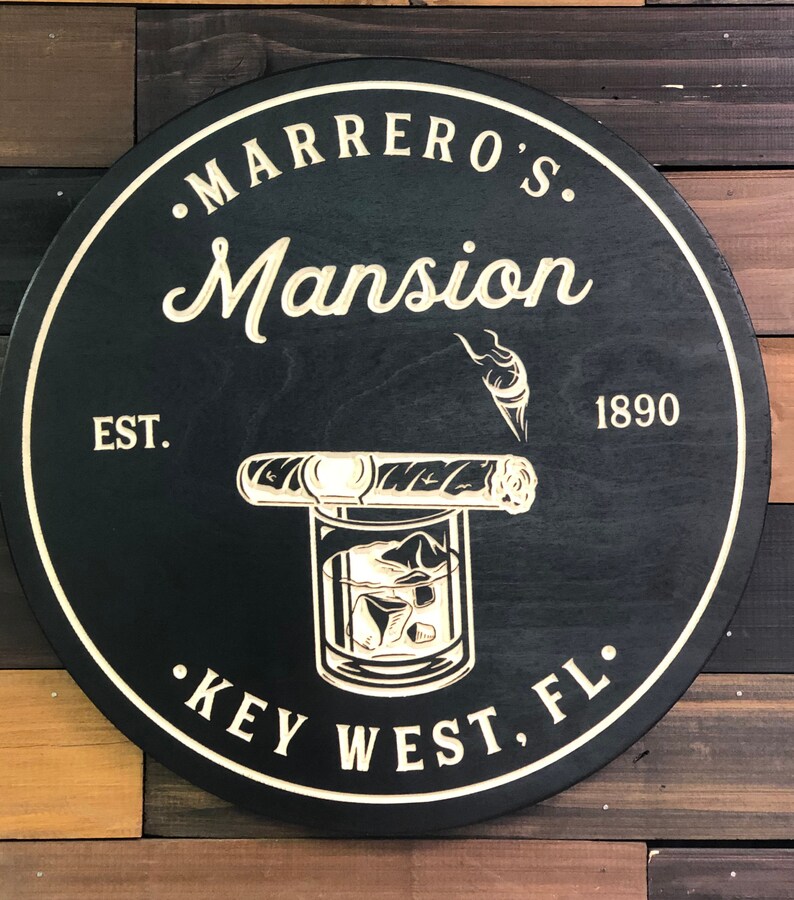 Cigar Bar Sign Bar Signs Cigar Lounge Personalized Signs Etsy