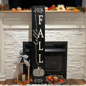 Front Porch Sign, Hello Fall Sign, Leopard Pumpkin Decor, Fall Decor, Front Door Sign, Carved Signs, Porch Decor, Birthday Gift, Great Gift