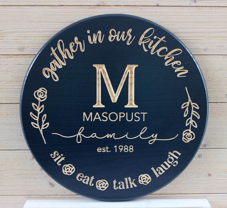 Personalized Kitchen Sign Kitchen Signs Carved Signs Etsy