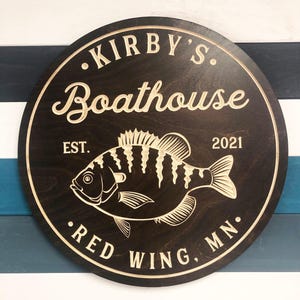Fishing Sign, Personalized Sign, Blue Gill, Carved Sign, Custom Fish Signs, Personalized Signs, Man Cave, Fishing Decor,,  Gift