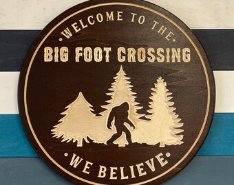 Personalized Bigfoot Sign: Custom Carved Bar, Man Cave Decor