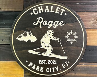 Snowmobiles and Beer Sign ~ Bar Man Cave Ski Doo Skiing Snowboard Ski Wooden 