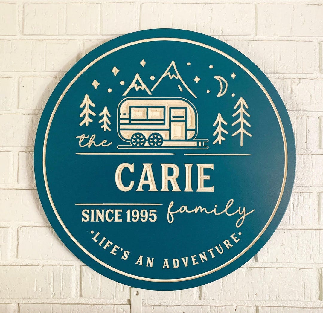 Personalized Camper Sign: Custom Camping Decor, Lodge Sign - Etsy