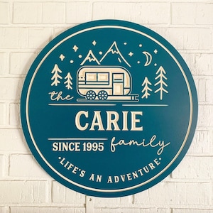 Personalized Camper Sign: Custom Camping Decor, Lodge Sign