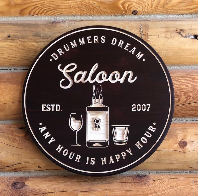 Custom Signs Bar Signs Personalized Signs Basement Bar Etsy