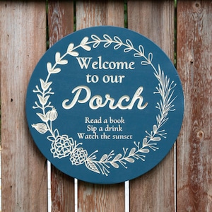 Welcome to our Porch Sign, Porch Sign, Carved Signs, Personalized Signs, Porch Decor Ideas, Family Signs, wedding gift couple unique