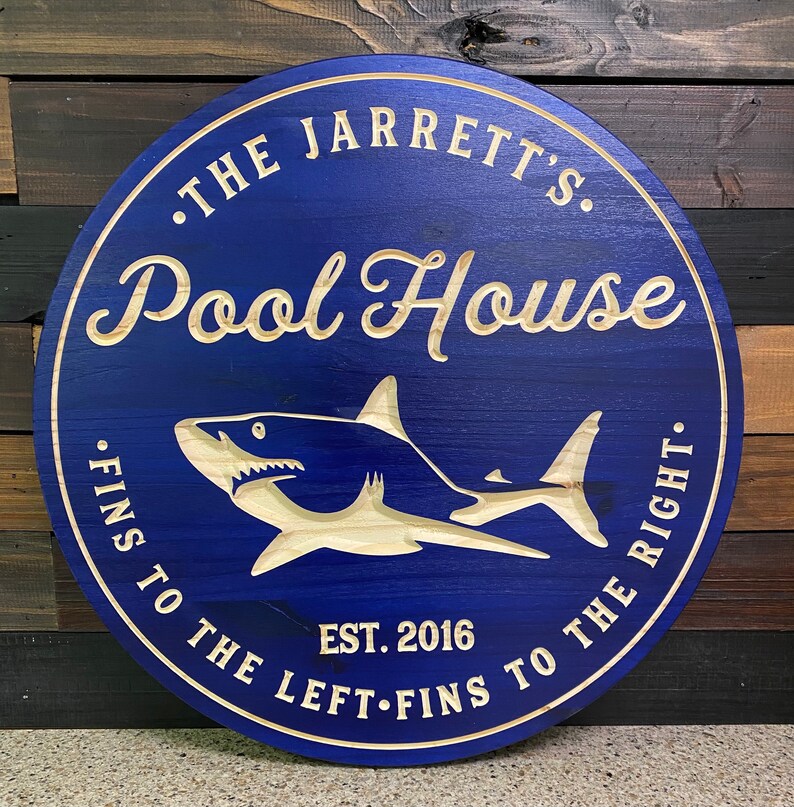 Custom Pool House Sign Beach Sign Personalized Pool Sign Etsy