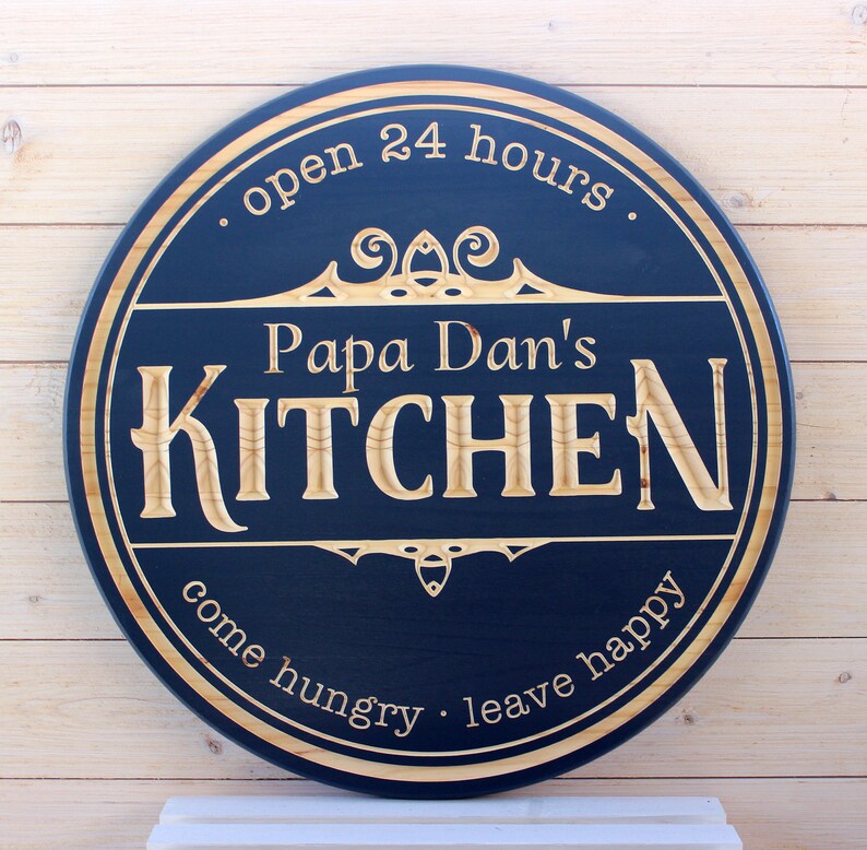 Personalized Kitchen Sign Kitchen Signs CARVED Signs Etsy