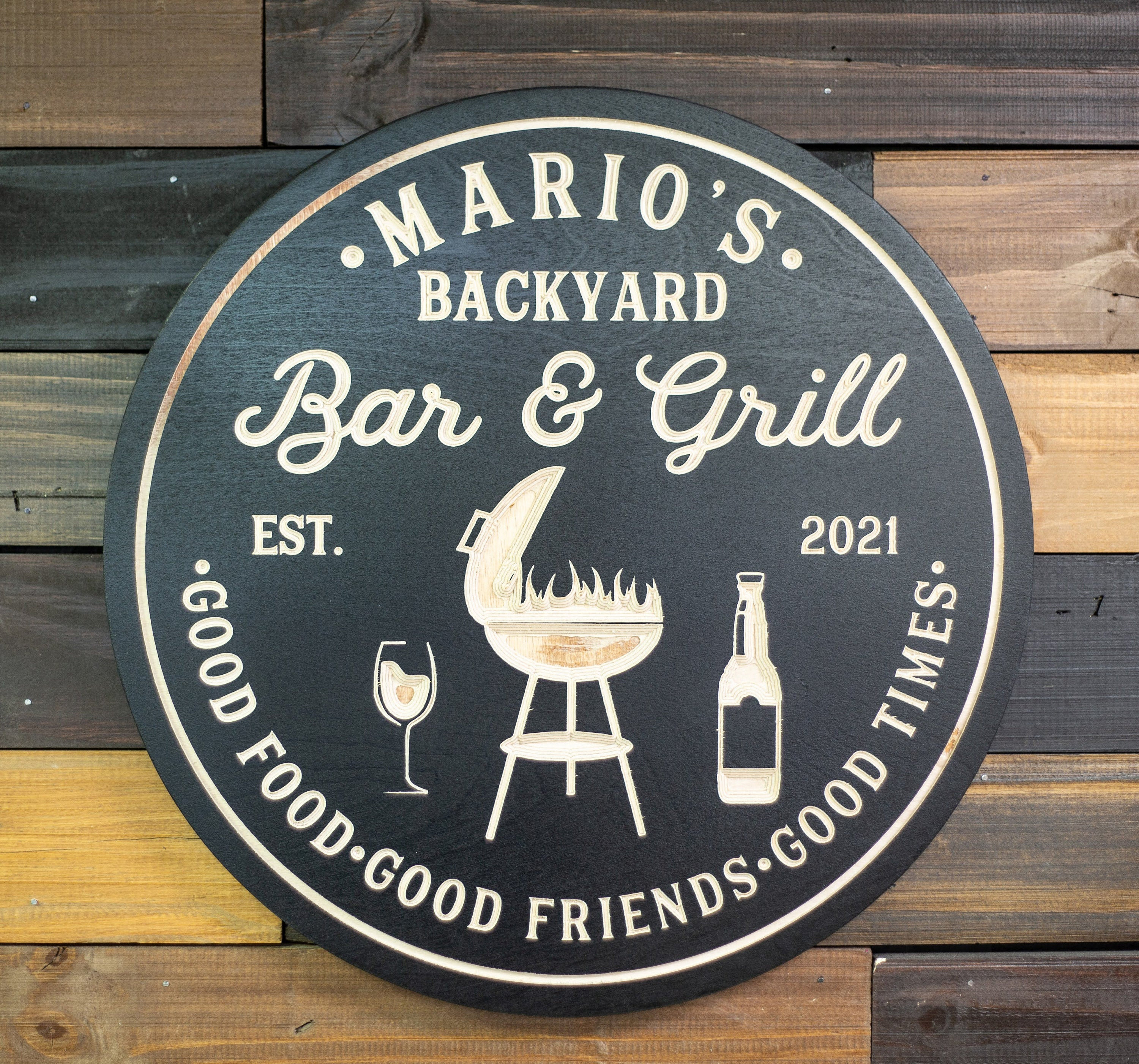 Bar & Grill Sign Bar Signs Personalized Bar Sign Custom Etsy
