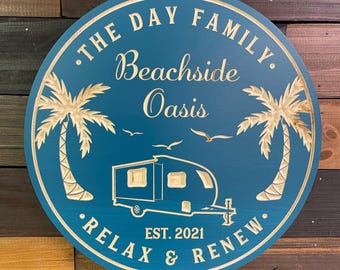 Personalized Camper Sign: Custom RV Decor, Camping Gift
