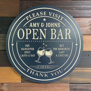 Wine Bar Sign, Custom Wine Bar, Personalized Wine Sign, Wine Decor, Wine Glasses Cheersing, Wine Glass, Bar Sign, Wine Decor, Wedding Gift