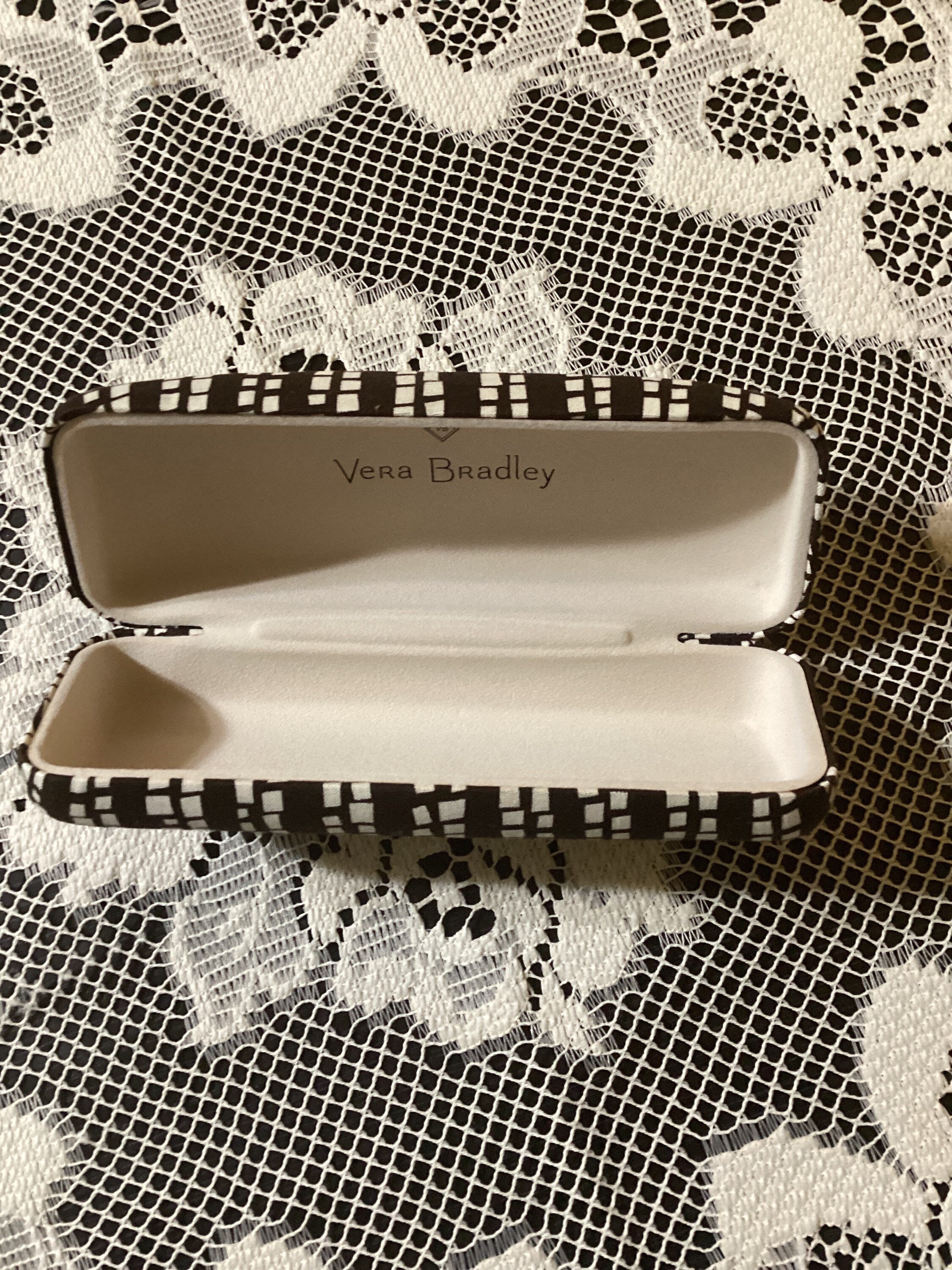 Vera Bradley Brown and White Sunglasses Case CASHIE main image 3