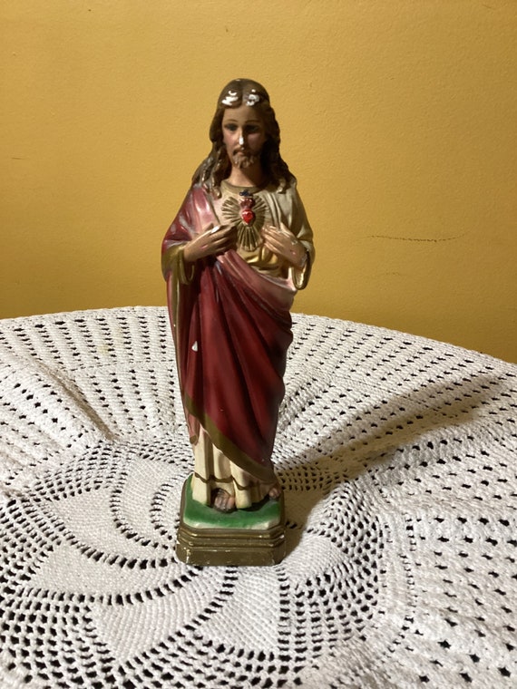 Vintage Sacred Heart of Jesus Columbia Statuary Figurine/statue