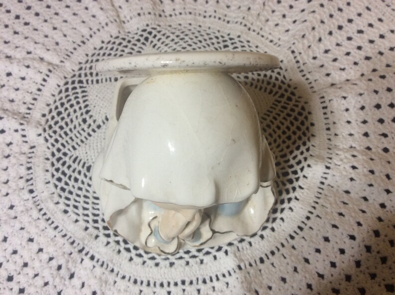 Vintage Madonna Blessed Virgin Mary Floral Container