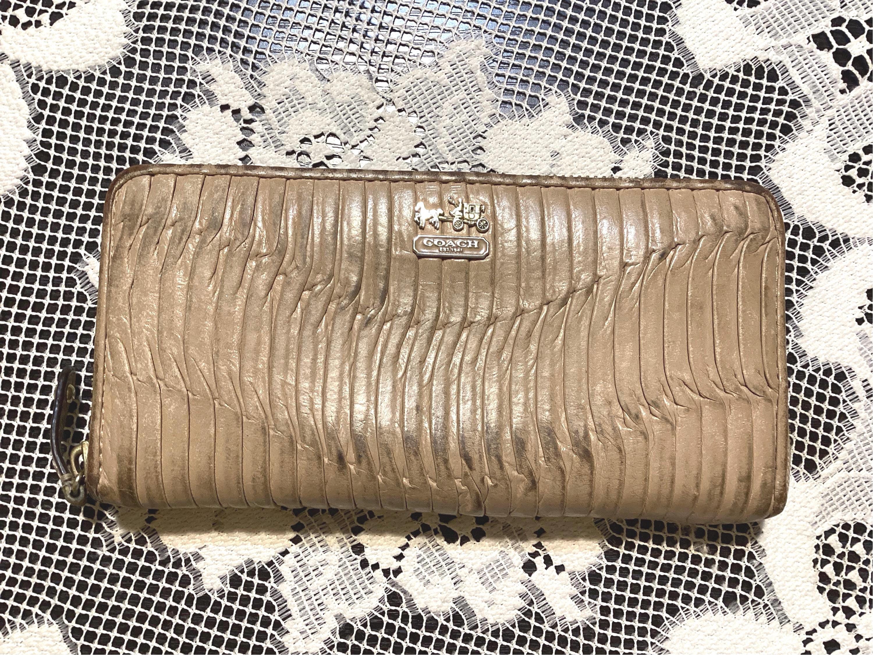 Vintage Coach Madison Gathered Zip Around Leather Wallet - Etsy